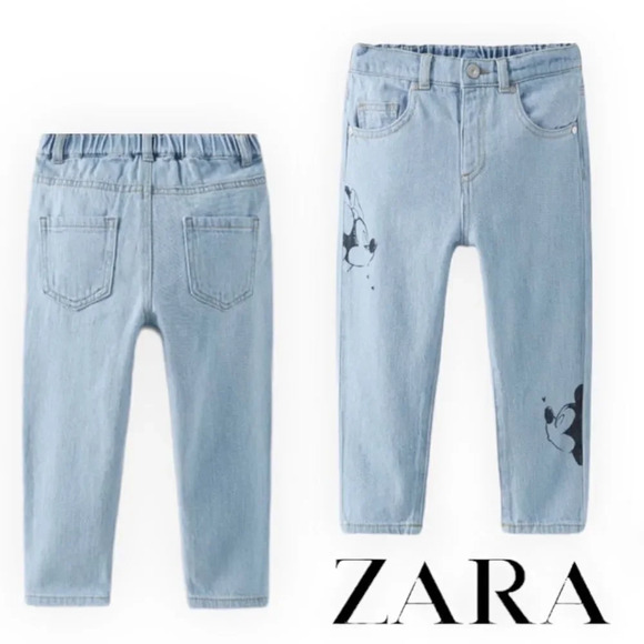 ZARA Kids | Light Blue | MINNIE MOUSE © DISNEY JEANS - Picture 1 of 8